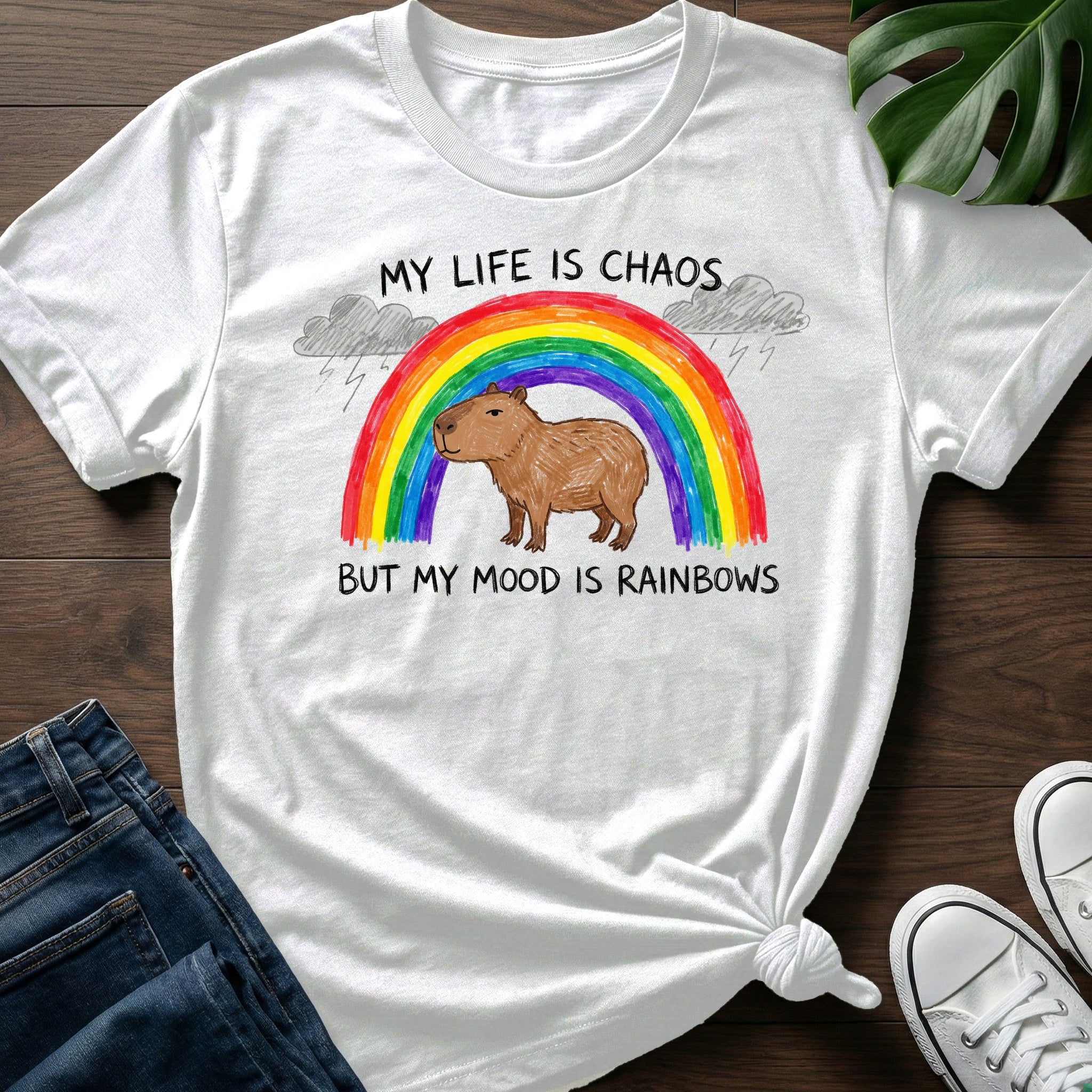 My Mood Is Rainbows T-Shirt